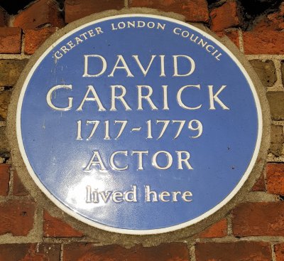 David Garrick blue plaque
