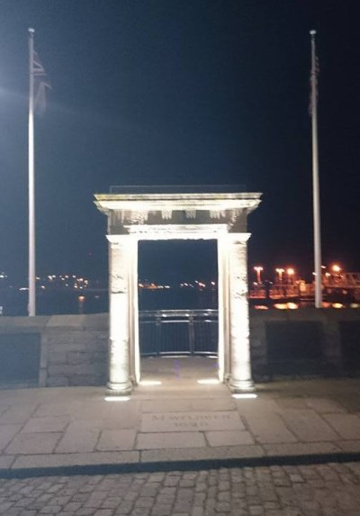 Mayflower Plymouth at Night