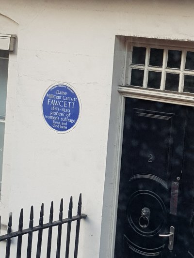 Millicent Garrett Fawcett blue plaque