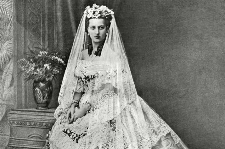 Alexandra, Princess of Wales, on her wedding day